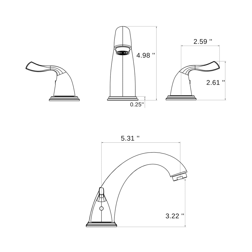 Sleek Dual Handle Brushed Nickel Faucet for Bathrooms