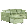 Cozy Green Convertible Sofa Bed with Storage & USB Charging