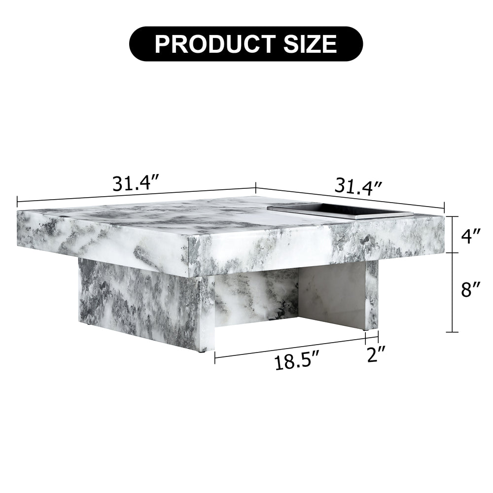 Chic Marble-Style Coffee Table