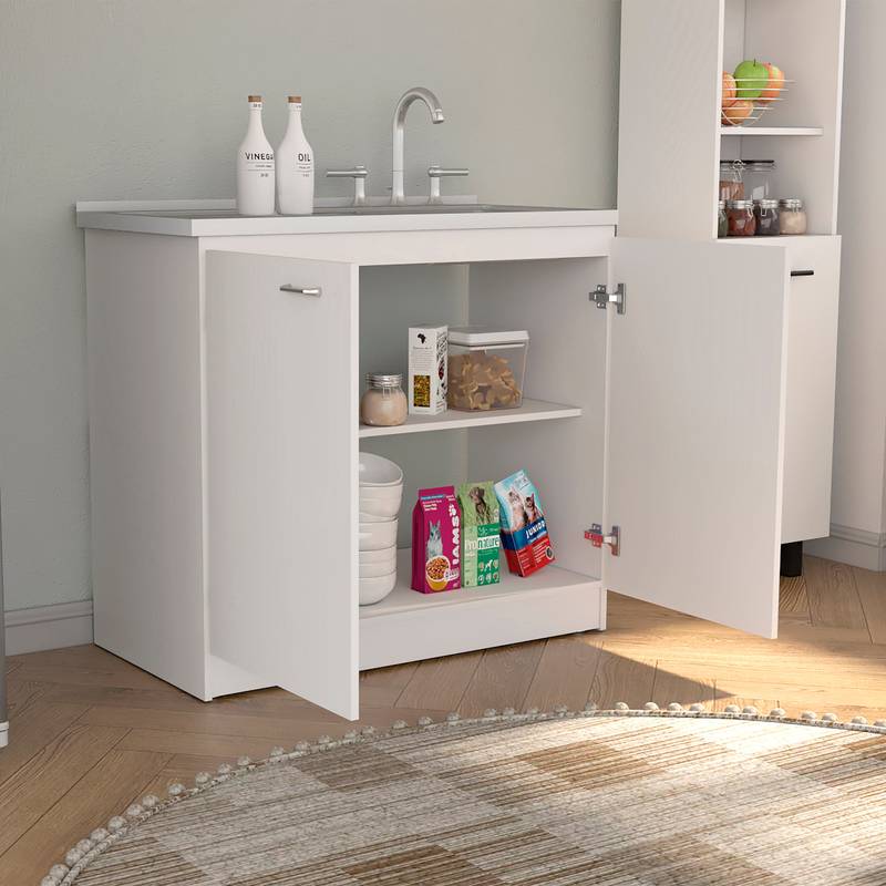 Versatile Utility Sink - Bright White Design for Your Kitchen