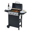 Stainless Steel 4-Burner Propane Grill with Shelves & Wheels