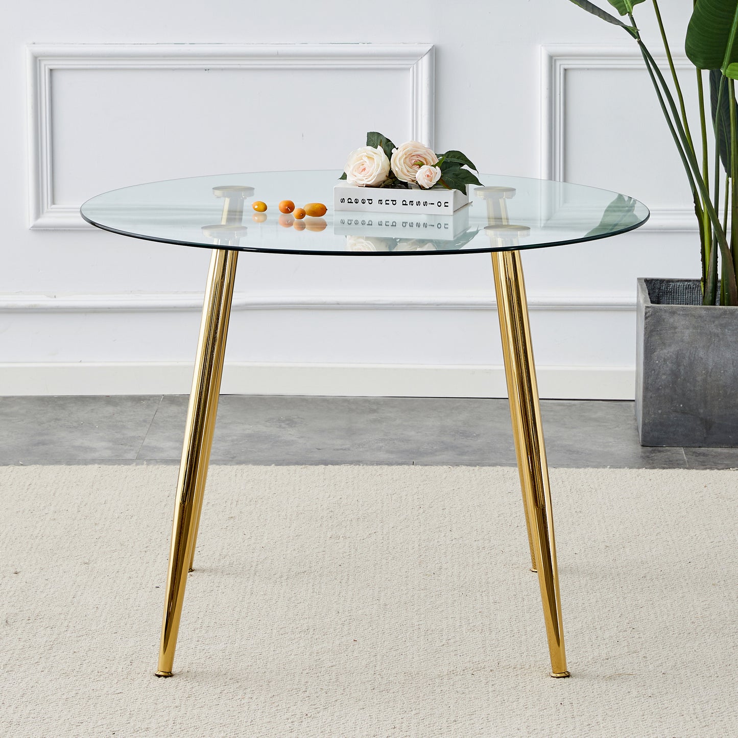 Simply Chic Gold Leg Dining Table