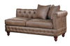 Chic Reversible Loveseat in Dark Coffee Leatherette