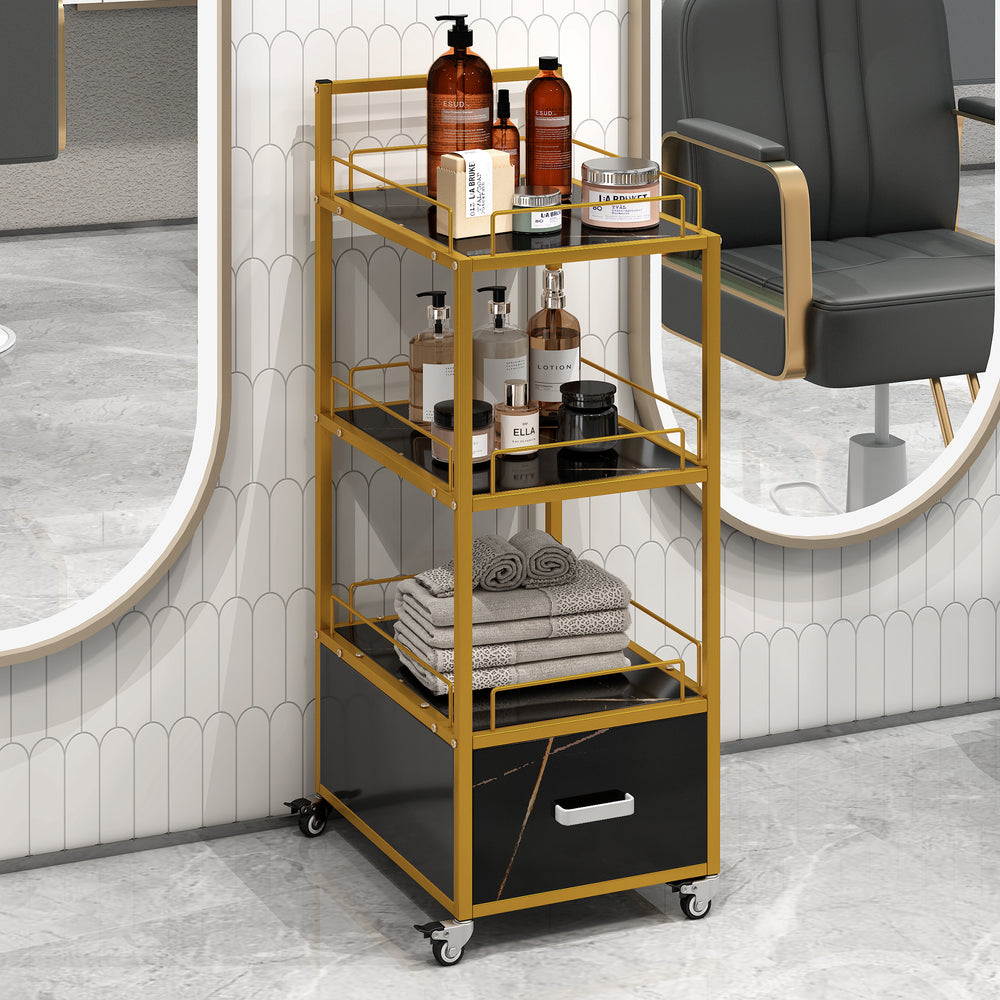 Stylish Salon Trolley with Locking Wheels