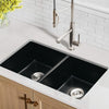 Double Bowl Undermount Kitchen Sink with Strainer