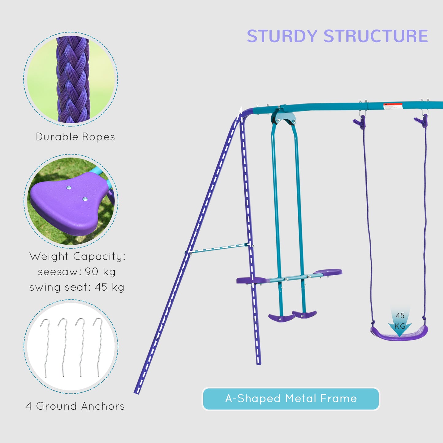 Purple Dream Swing Set