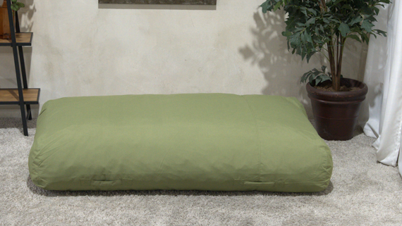 Cozy Green Water-Resistant Lounger Bean Bag