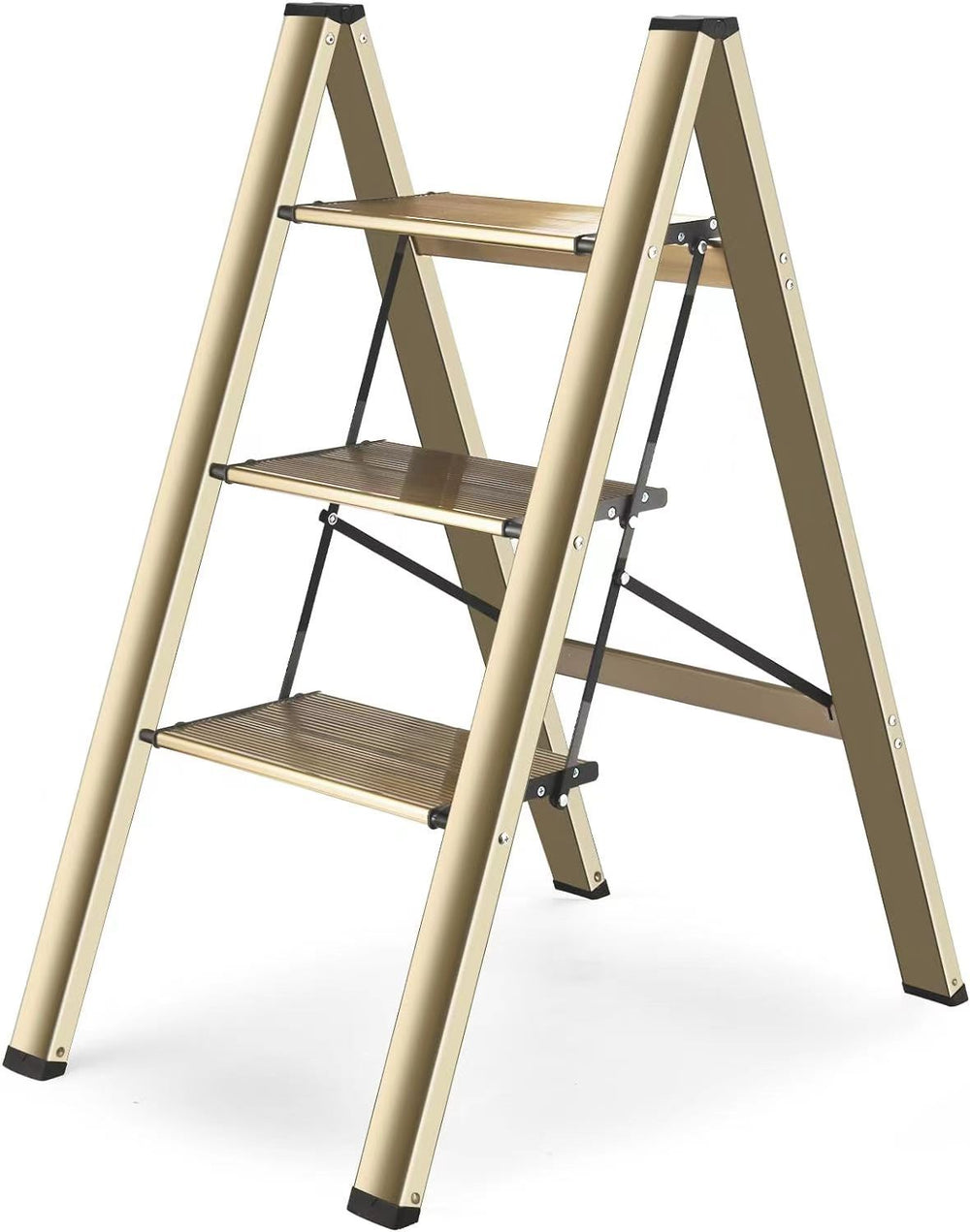 Easy Fold Aluminum Ladder - Versatile & Stable for Home and Office