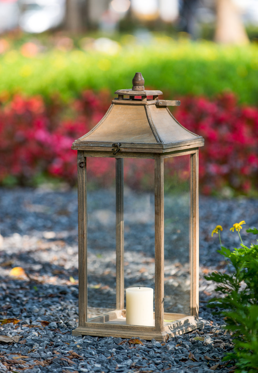 Charming Wooden Lantern for Home & Garden Decor