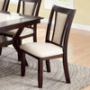 Chic Cherry and Ivory Dining Chairs Set