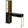 Stylish Salon Station with Storage and Lockable Drawer