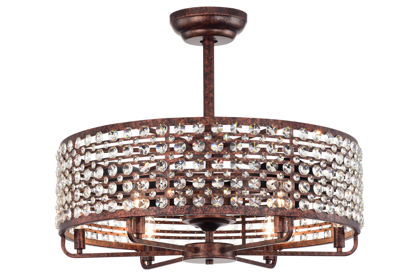 Crystal Breeze Chandelier Fan with Remote