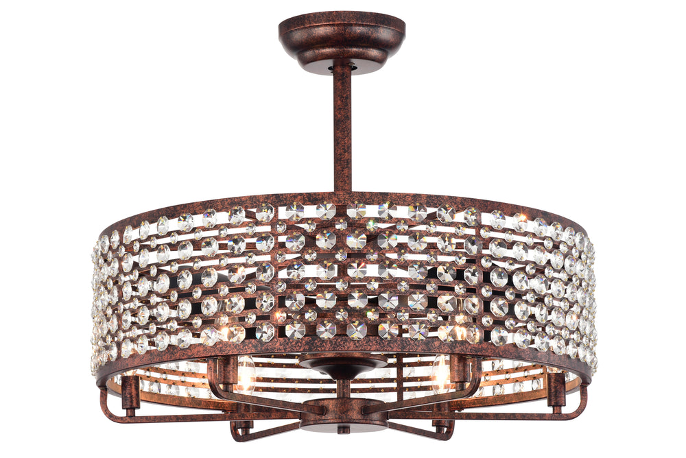 Crystal Breeze Chandelier Fan with Remote