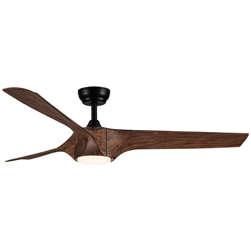 Chic Wood Grain LED Ceiling Fan