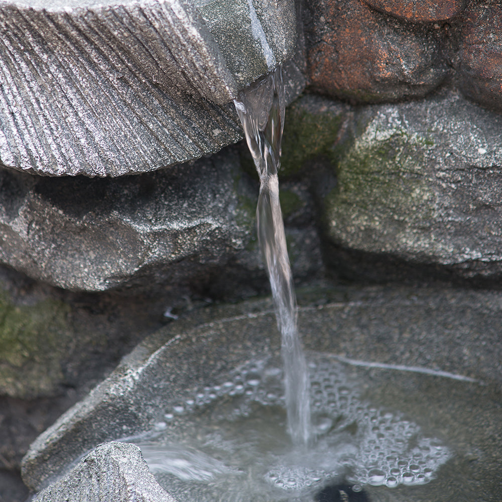 Serene Stone Cascade Fountain with LED Lights