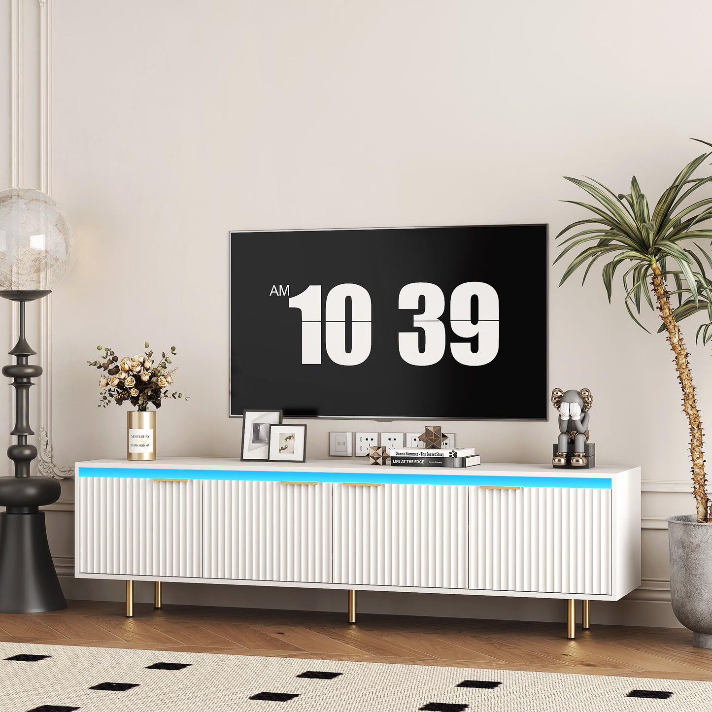 Chic Mid-Century LED TV Stand