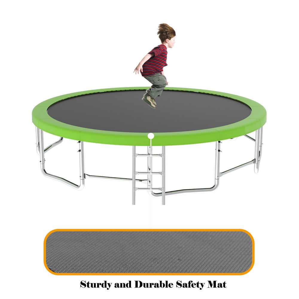 Bounce & Shoot Trampoline Adventure with Balance Bar & Safety Net