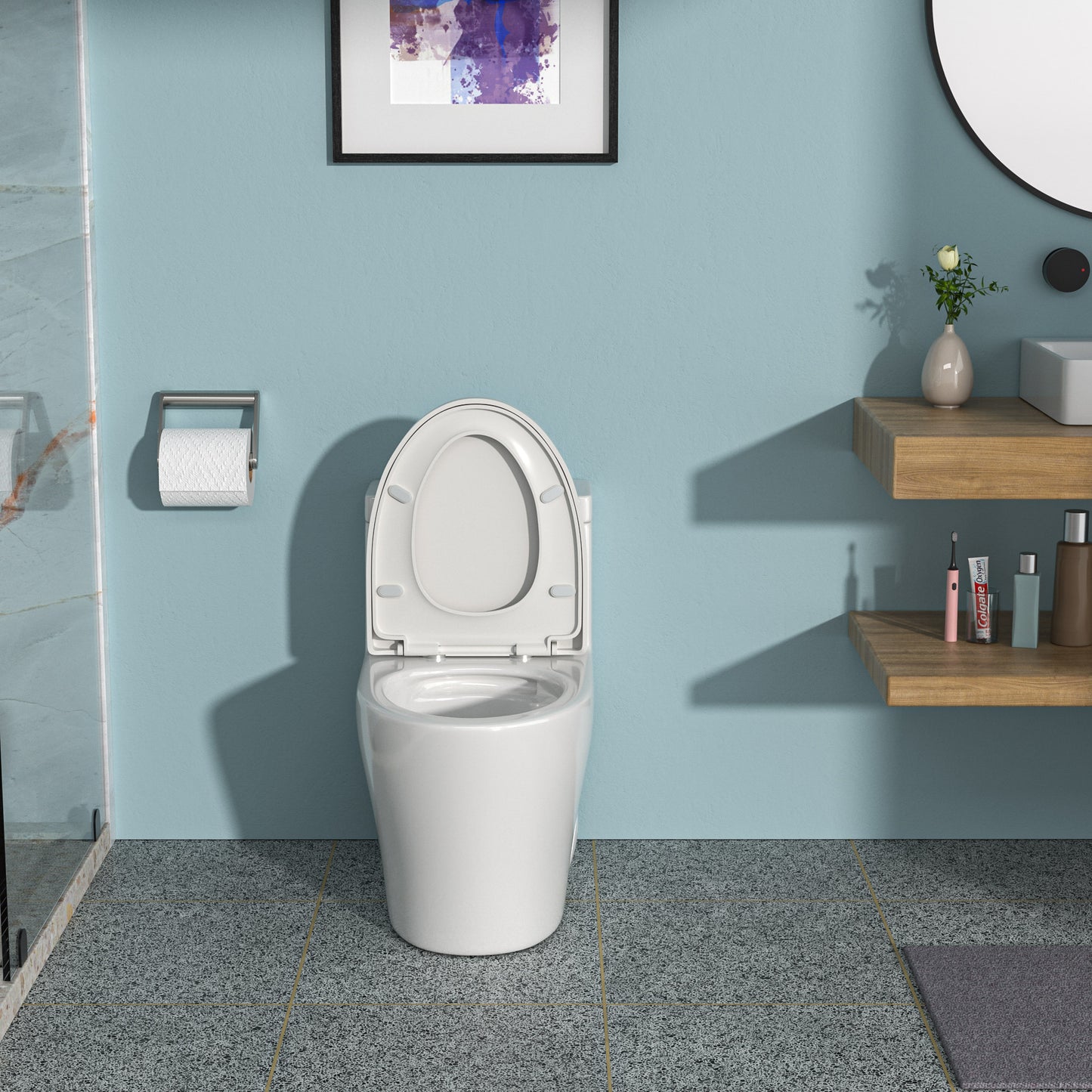 Sleek Soft-Close Toilet with Dual Flush