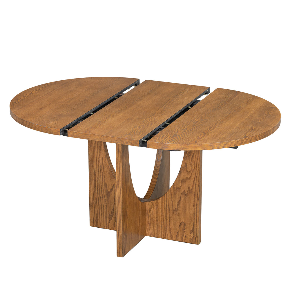 Cozy Walnut Dining Set with Extendable Table