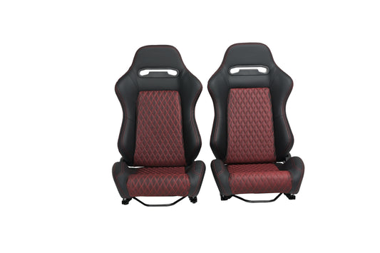 Ultimate Racing Seat Duo – Premium PVC & Suede Comfort