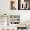 Versatile 7-Shelf White Bookcase