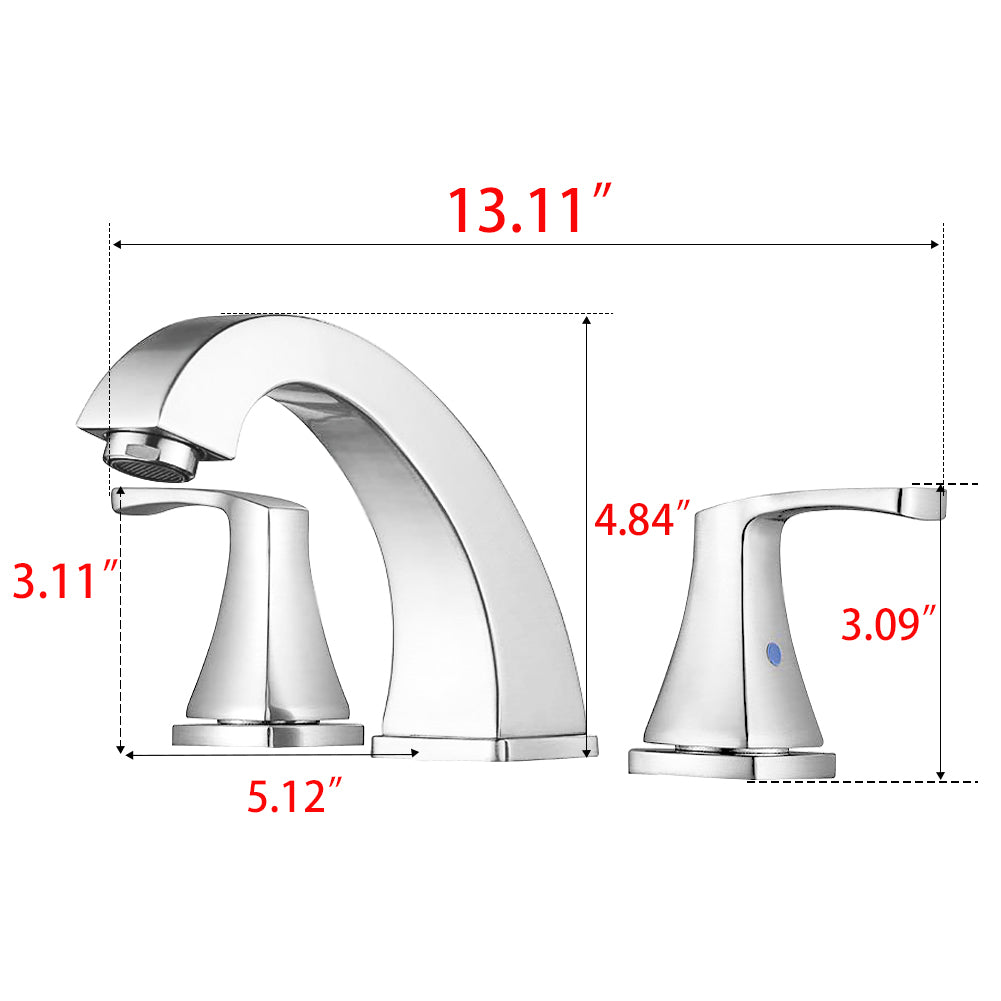 Elegant Duo Bathroom Faucet with Pop-Up Drain