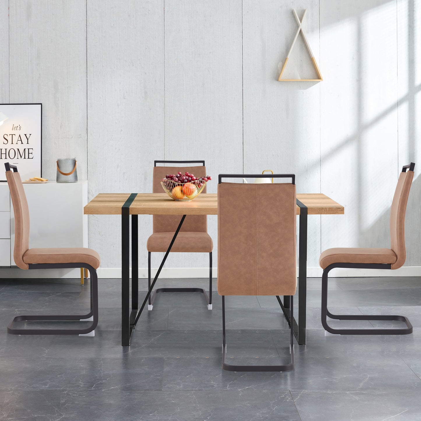 Rustic Industrial Wood Dining Table for Cozy Gatherings