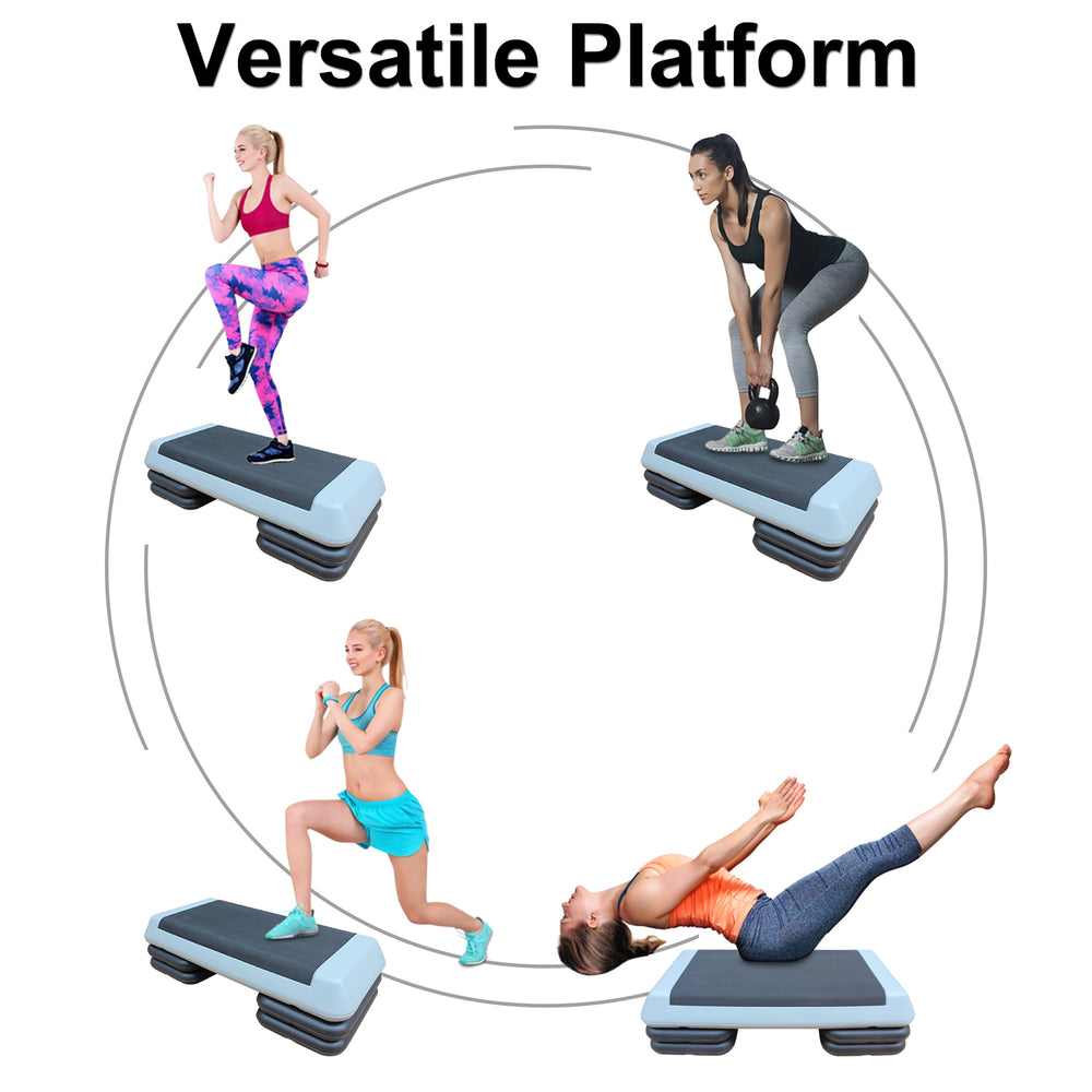 Versatile Fitness Stepper with Risers