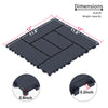 Easy Install Interlocking Patio Tiles - Dark Gray Decking for Outdoor Spaces