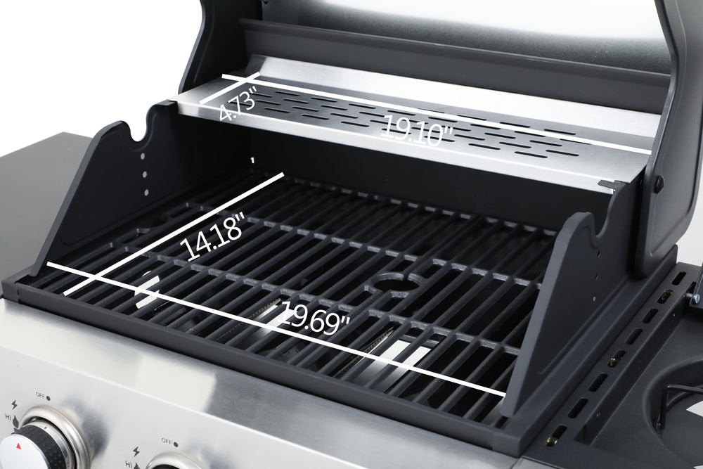 SizzleMaster Triple Burner BBQ Grill