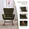 Cozy Teddy Rocking Chair in Dark Green