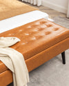 Stylish Leather Storage Bench