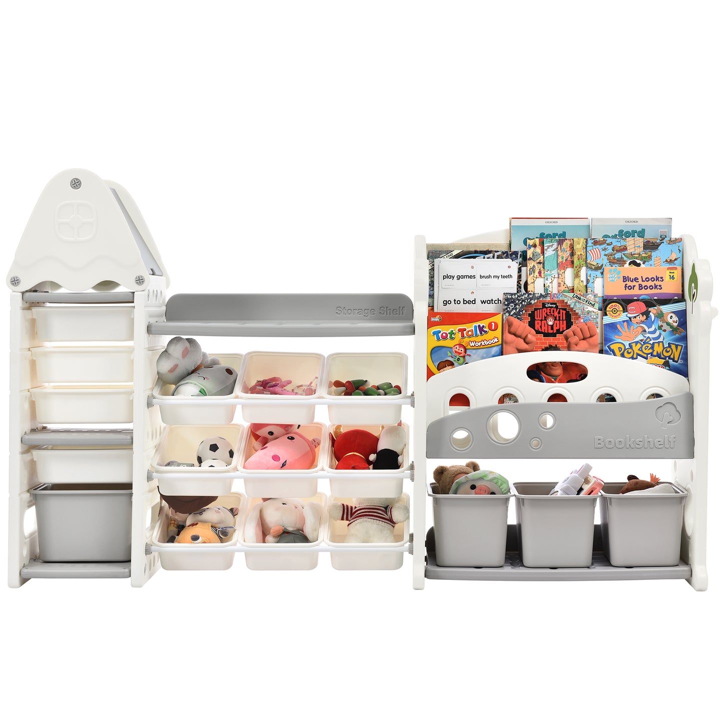 Colorful Kids' Toy & Book Storage Station