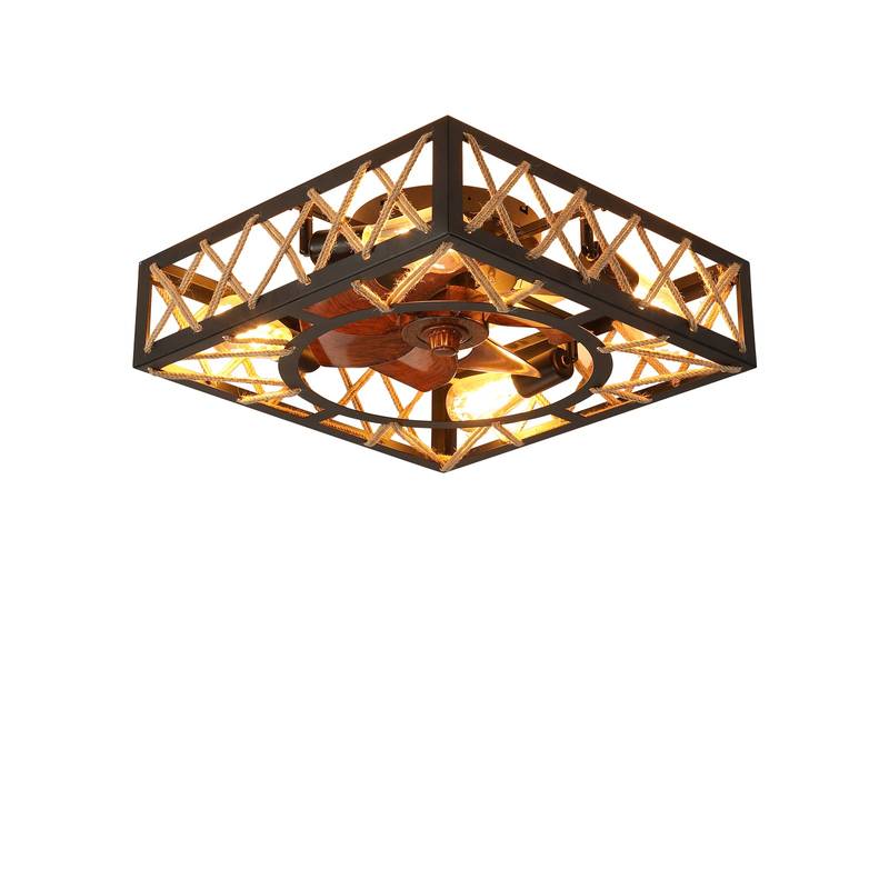 Rustic Charm Ceiling Fan with Remote