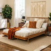 Caramel Spindle Queen Bed Frame