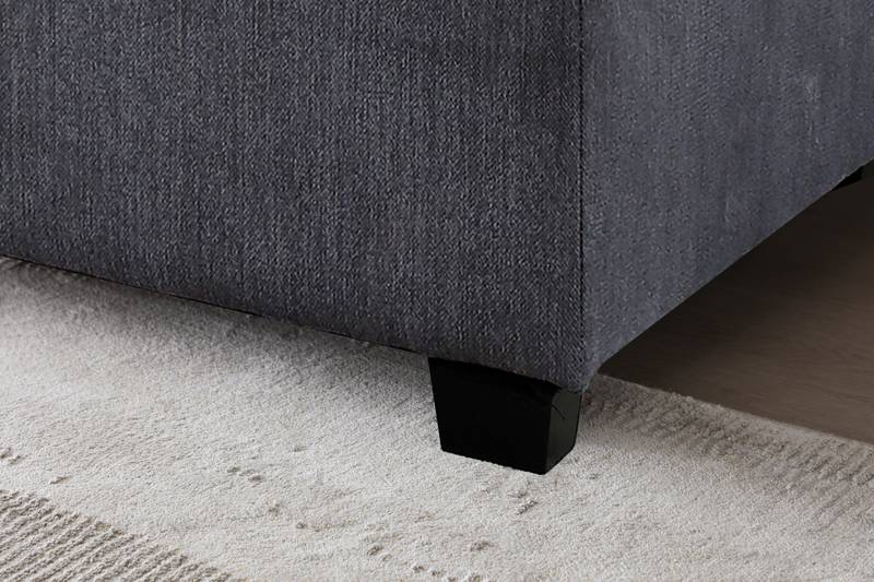 Cozy Corner Sofa Set with Ottoman - Modern L-Shaped Design in Stylish Grey