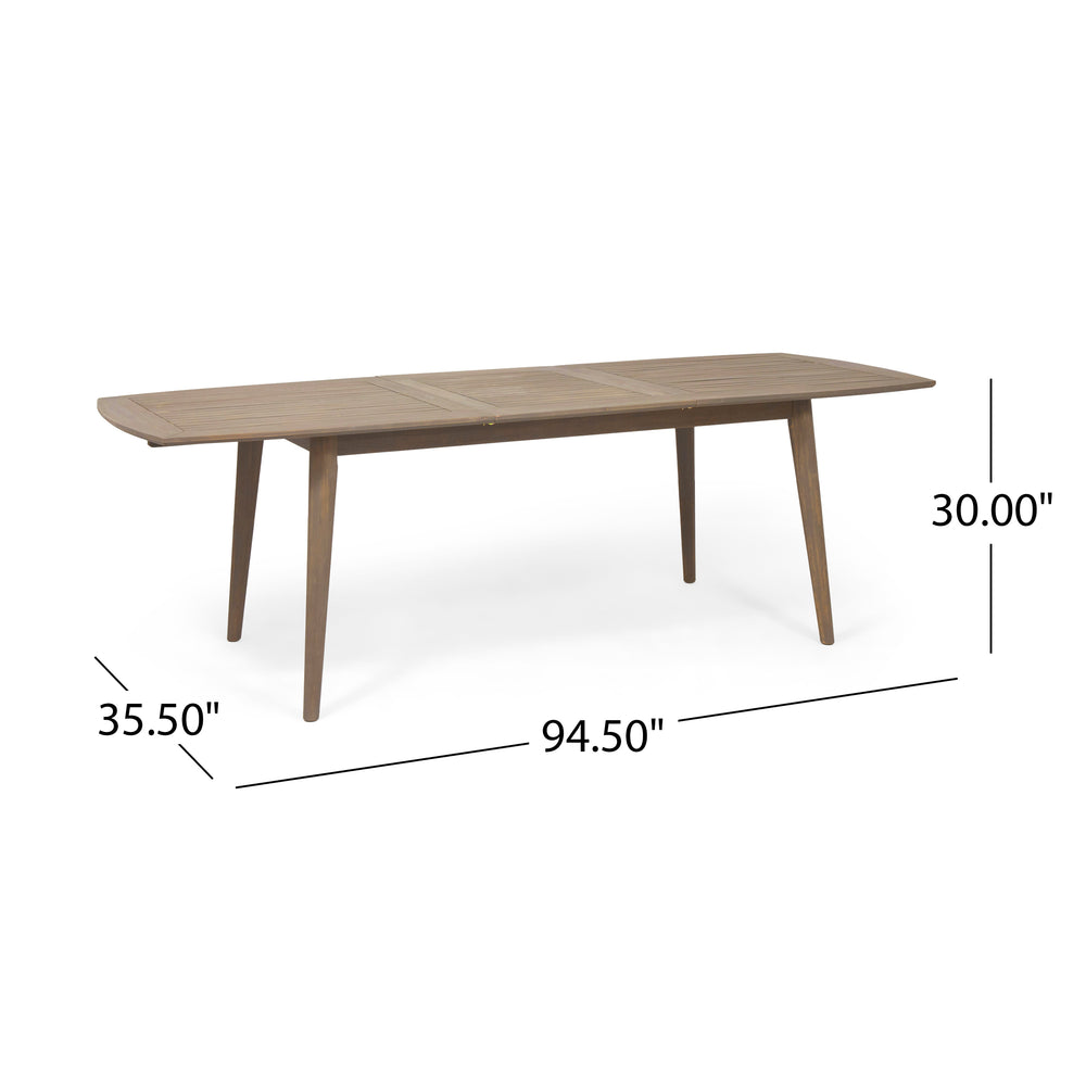 Stylish Gray Expandable Acacia Dining Table