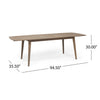 Stylish Gray Expandable Acacia Dining Table