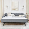 Linen Grey Daybed with Trundle and USB Charging