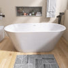 Classic Oval Freestanding Soaking Tub - Luxurious White Design