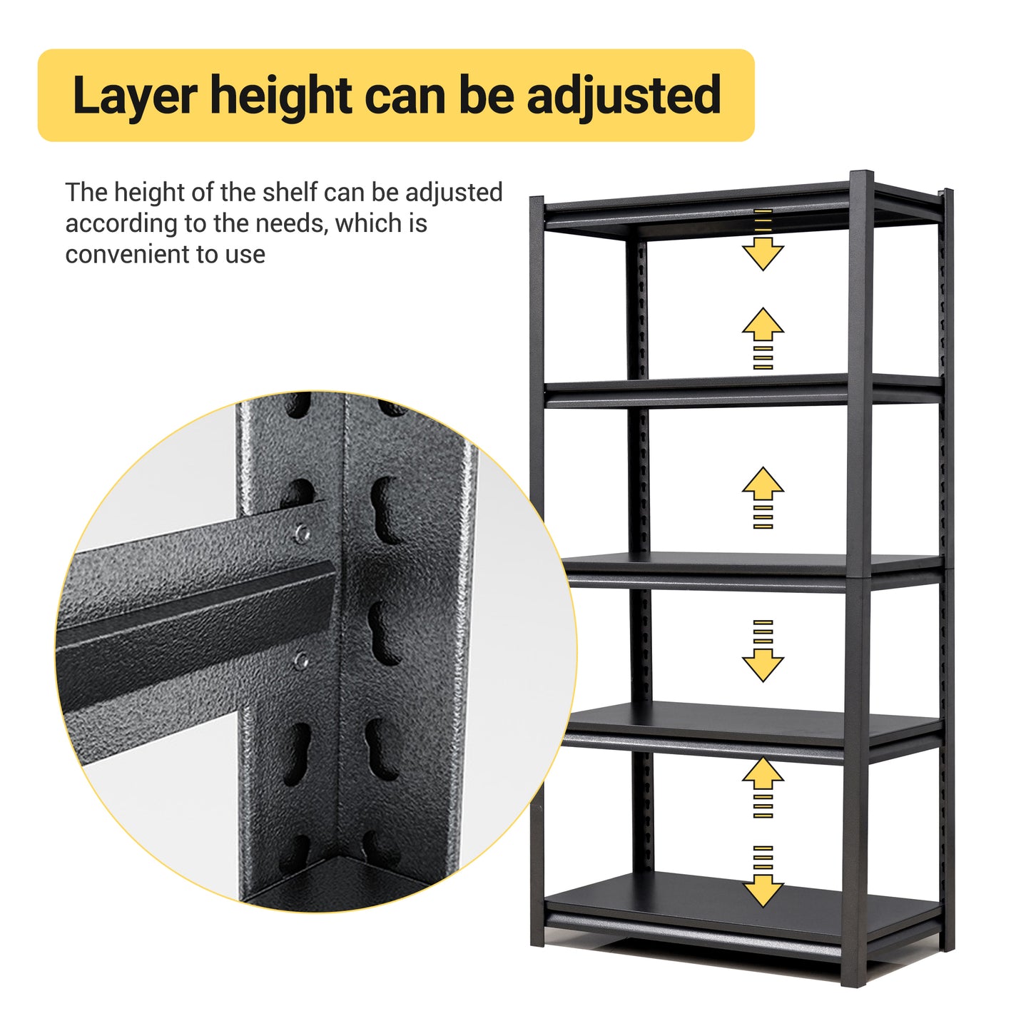 Sturdy 5-Tier Adjustable Garage Shelves