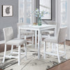 Chic White Counter Height Dining Set