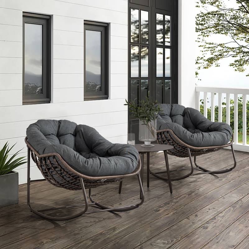 Cozy Rocking Rattan Chair