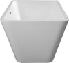 Modern Bliss Freestanding Acrylic Soaking Tub in Glossy White