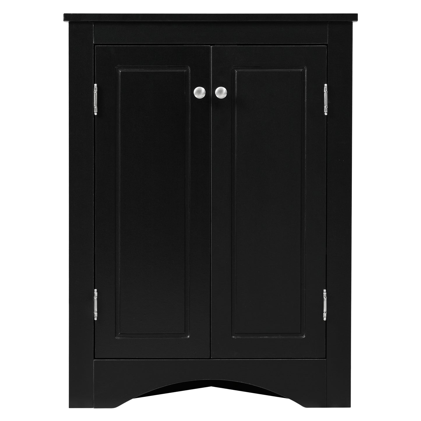 Chic Black Triangle Storage Cabinet for Home & Kitchen