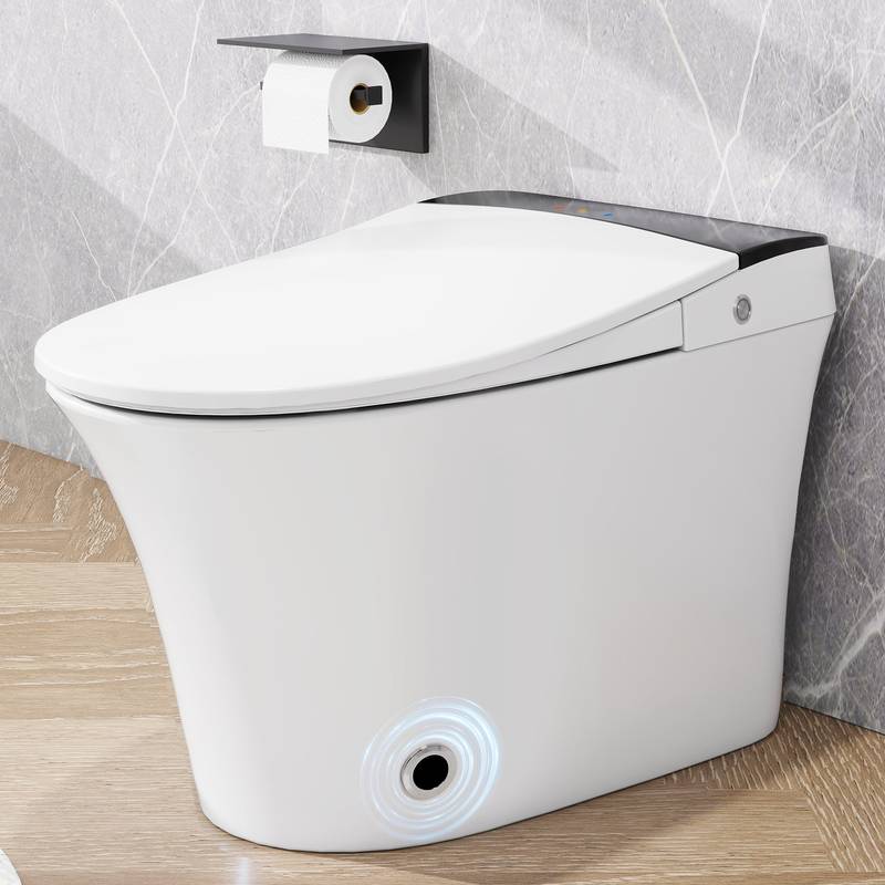 Smart Heated Toilet with Foot Flush and Night Light