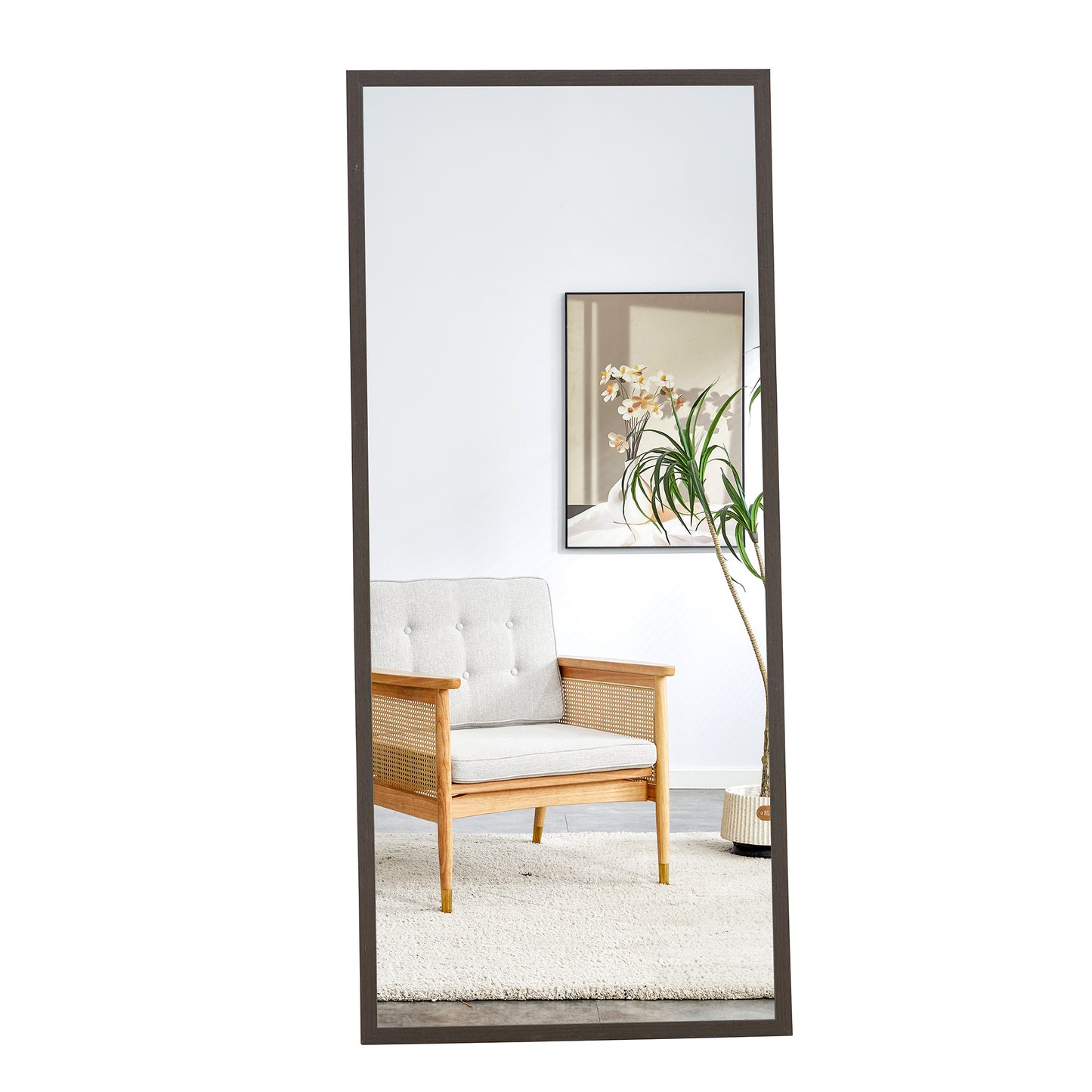 Elegant Full-Length Wooden Mirror