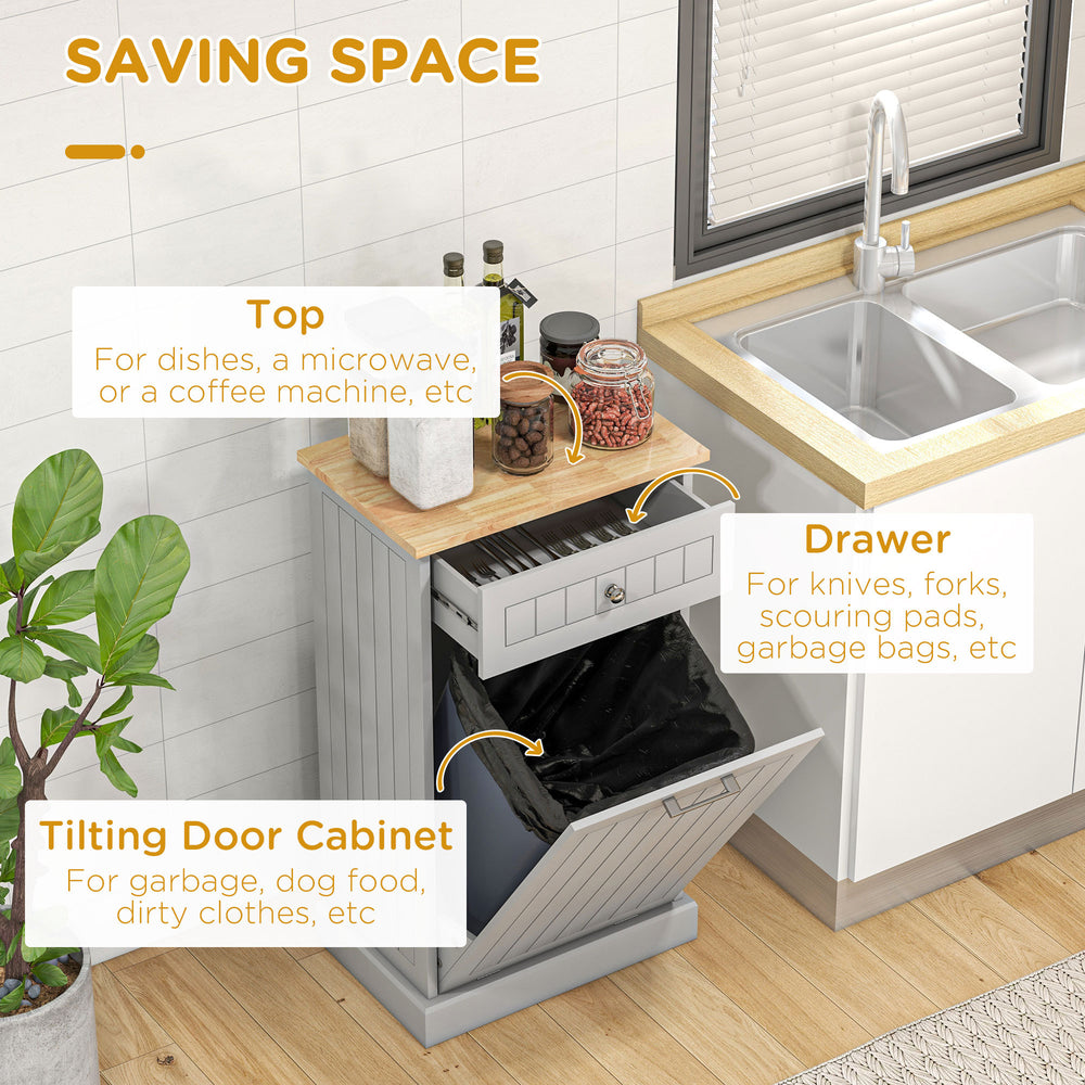 Stylish Tilt-Out Trash & Recycling Cabinet