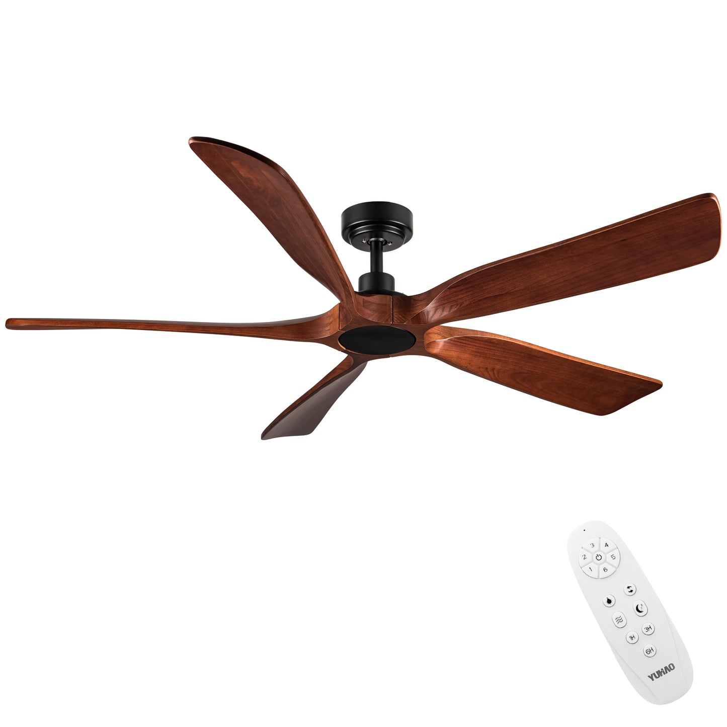 Rustic Walnut Ceiling Fan with Remote