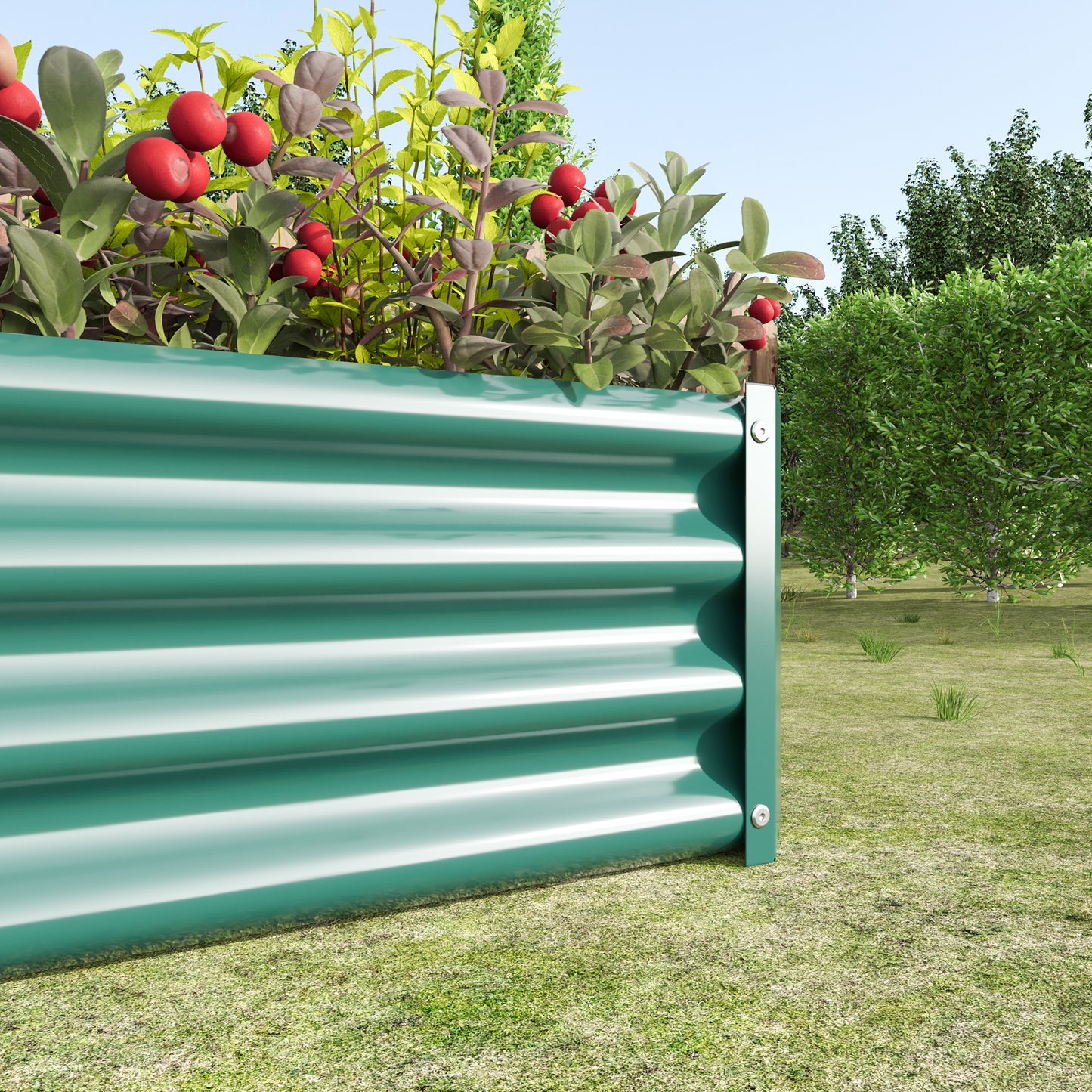 Veezyo Rectangular Metal Garden Bed - Perfect for Flowers & Veggies!